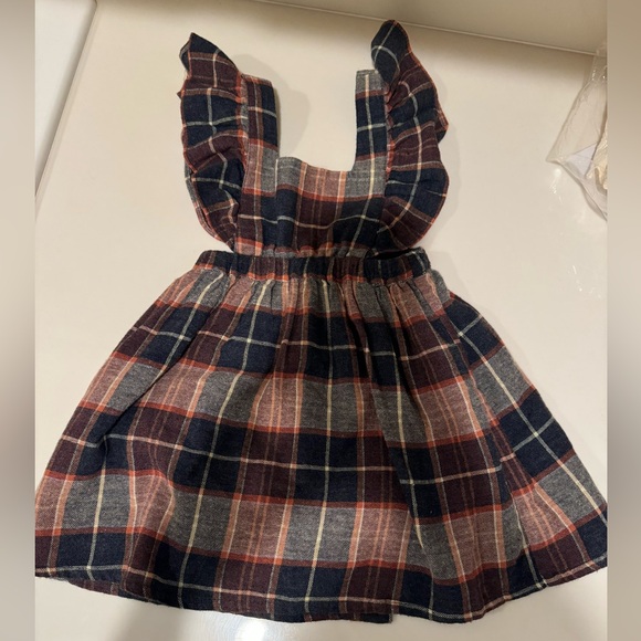 Zara plaid pinafore dress 2-3 years - Picture 2 of 5